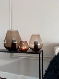 Vaas/Windlicht Nam Taupe
