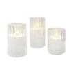 Set led kaarsen in glas