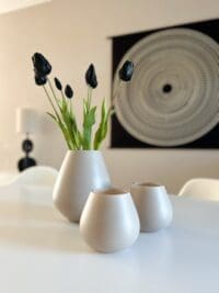 Vaas/Windlicht Nam Mat Ivoor