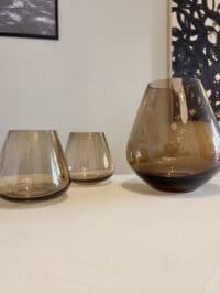 Vaas/Windlicht Nam Taupe