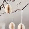 Honeycomb paasEi Hanger Creme S/3