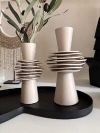 Beige vaas – uniek design in 22 cm of 27 cm hoog voor stijlvolle woondecoratie