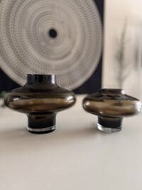 Chique bruine glazen vaas in twee formaten – stijlvolle woondecoratie of waxinelichthouder