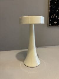 Touch tafellamp ivoor oplaadbaar met drie lichtstanden – 25 cm hoog