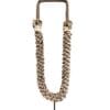 Decoratie schelpenketting op standaard in beige van 55 cm hoog