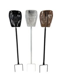 Solar hanger in naturel bruin van 27 cm hangend in tuin voor sfeervolle buitenverlichting