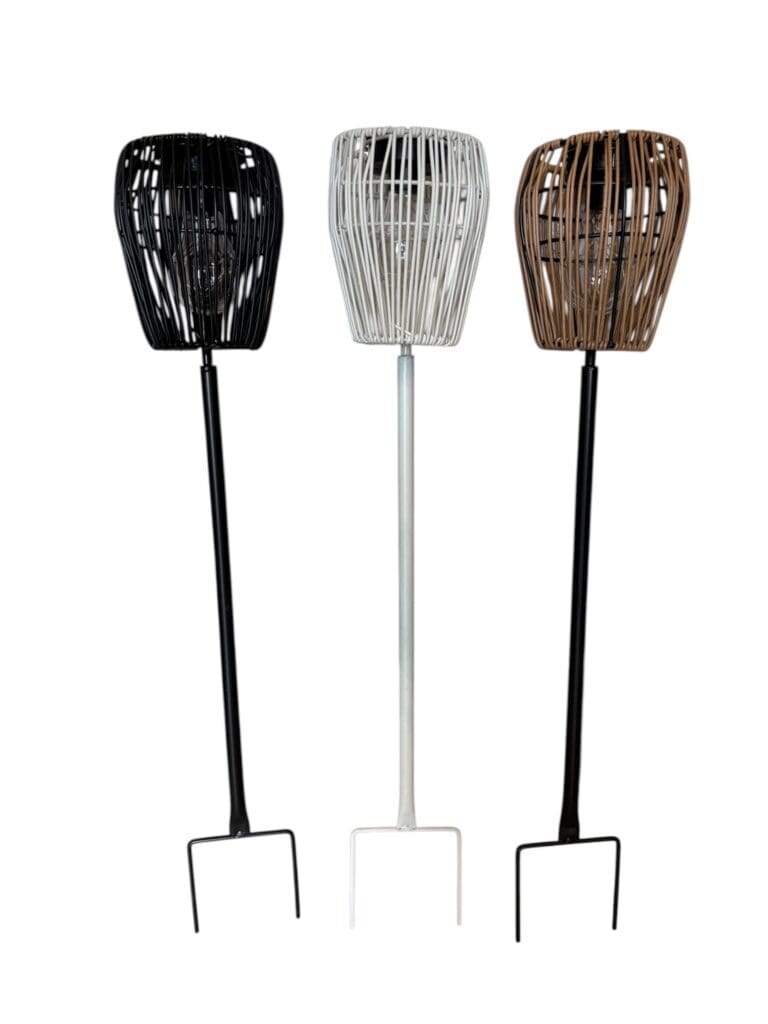 Solar hanger in naturel bruin van 27 cm hangend in tuin voor sfeervolle buitenverlichting