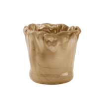 Glazen waxinelichthouder in caramel kleur Ø15x15 cm