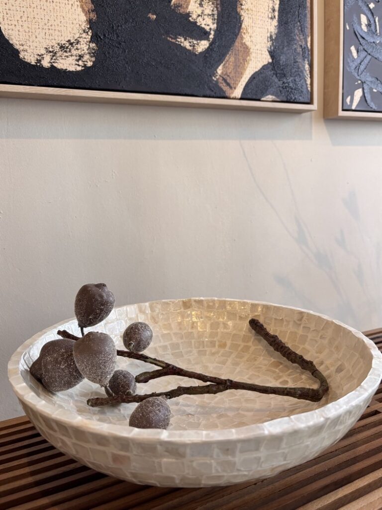 Schaal parelmoer 36 cm als luxe decoratie op tafel