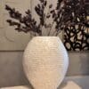 Vensterbankvaas met parelmoer afwerking van kunststof, 46 cm hoog, 40 cm breed en 15 cm diep